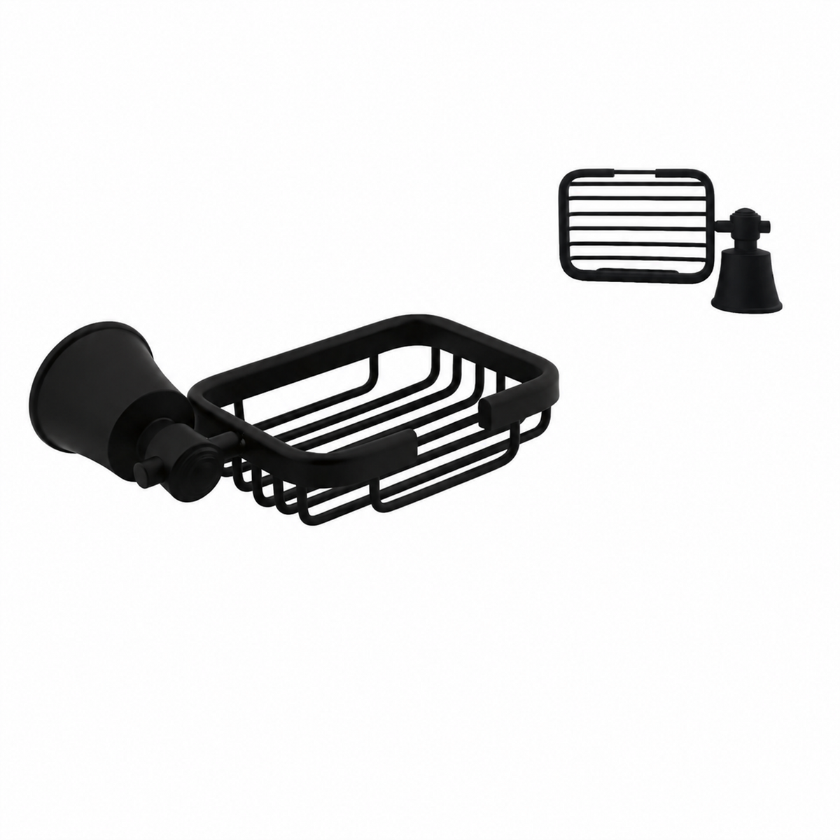 Jabonera Canastilla Turmalina Negra En Aluminio — vista del producto
