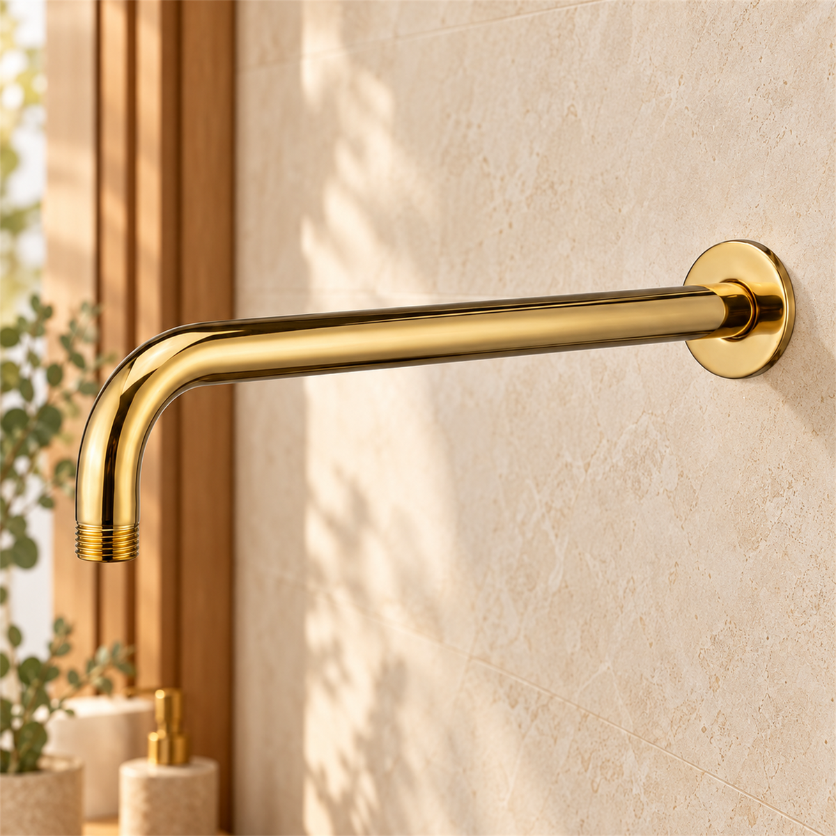 Tubo Para Regadera Redondo Dorado 40 cm — detalle del producto