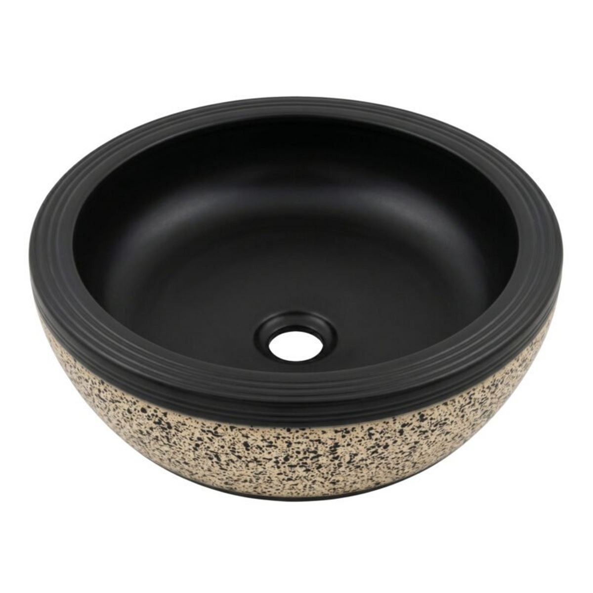 Lavamanos Moldy Beige Y Negro Ø40 cm - Foto oficial del producto