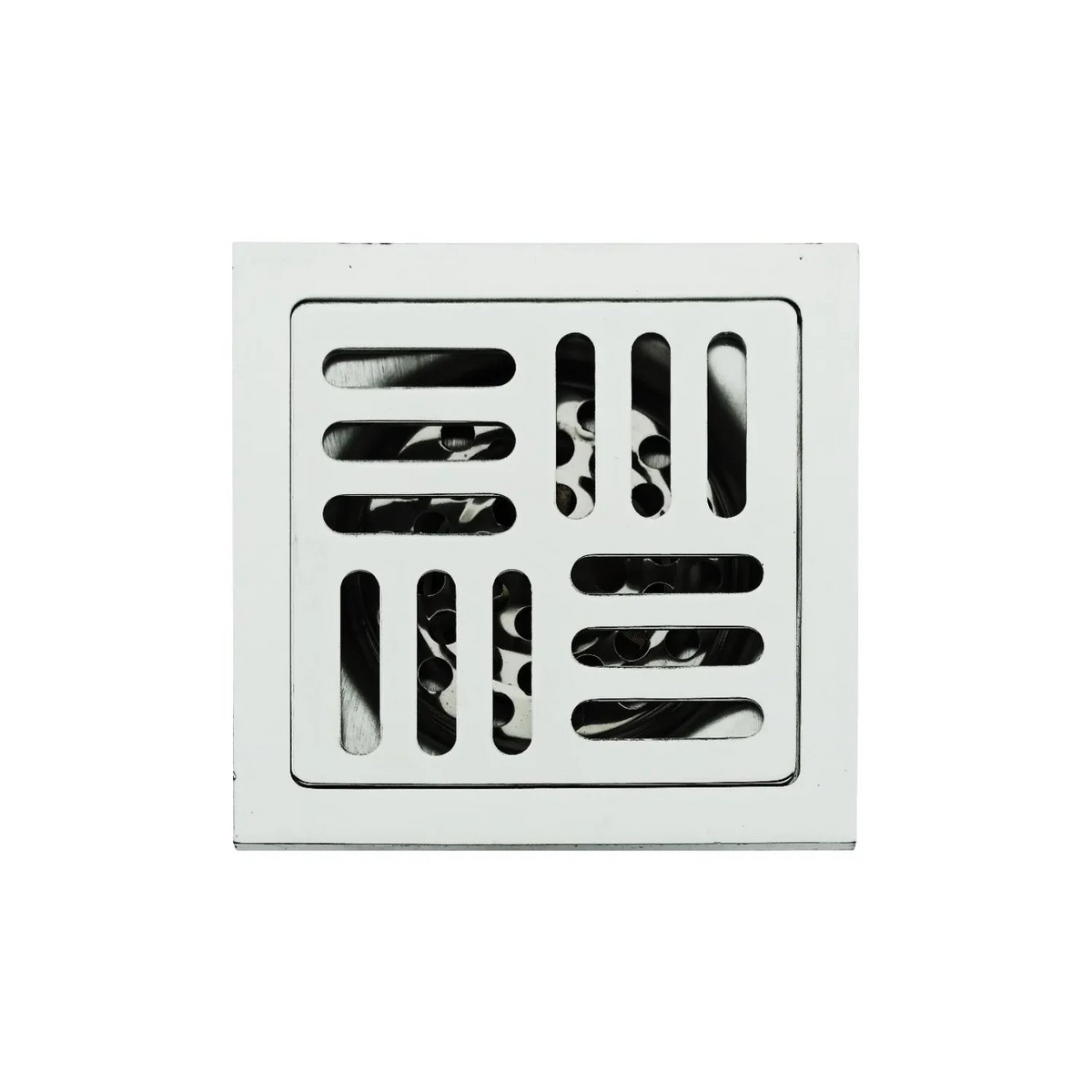 Rejilla De Piso Tri-Line Plateada Con Antirretorno - Fotografía conservada y normalizada