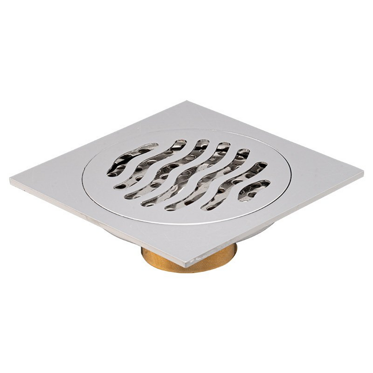 Rejilla De Piso Cuadrada Ola En Bronce - Foto oficial del producto