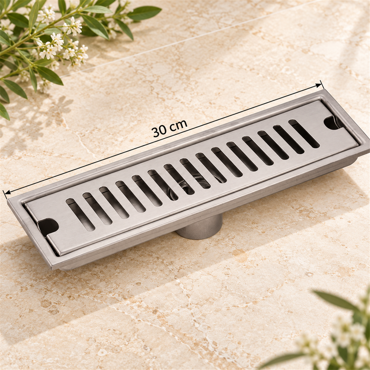 Rejilla Lineal Ladrillo En Acero 304 De 30 cm - Medidas del producto