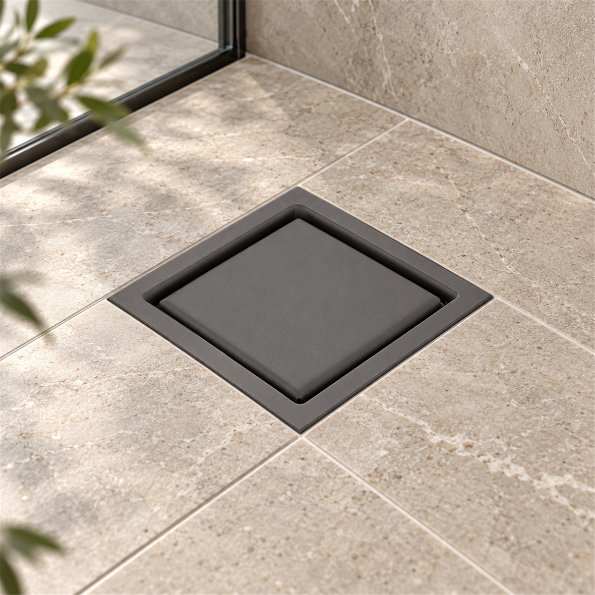 Rejilla Invisible Gris 10 × 10 cm En Acero 304 - Vista cercana del producto