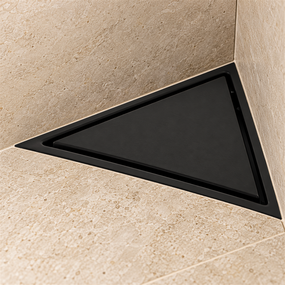 Rejilla Triangular Invisible Negra De 20 cm - Vista cercana del producto