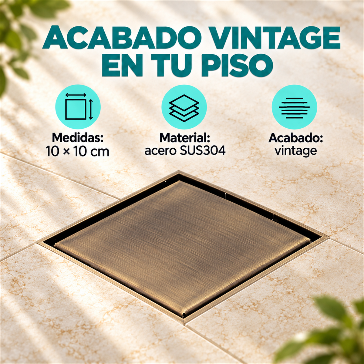 Rejilla Invisible Vintage De 10 × 10 cm - Características del producto