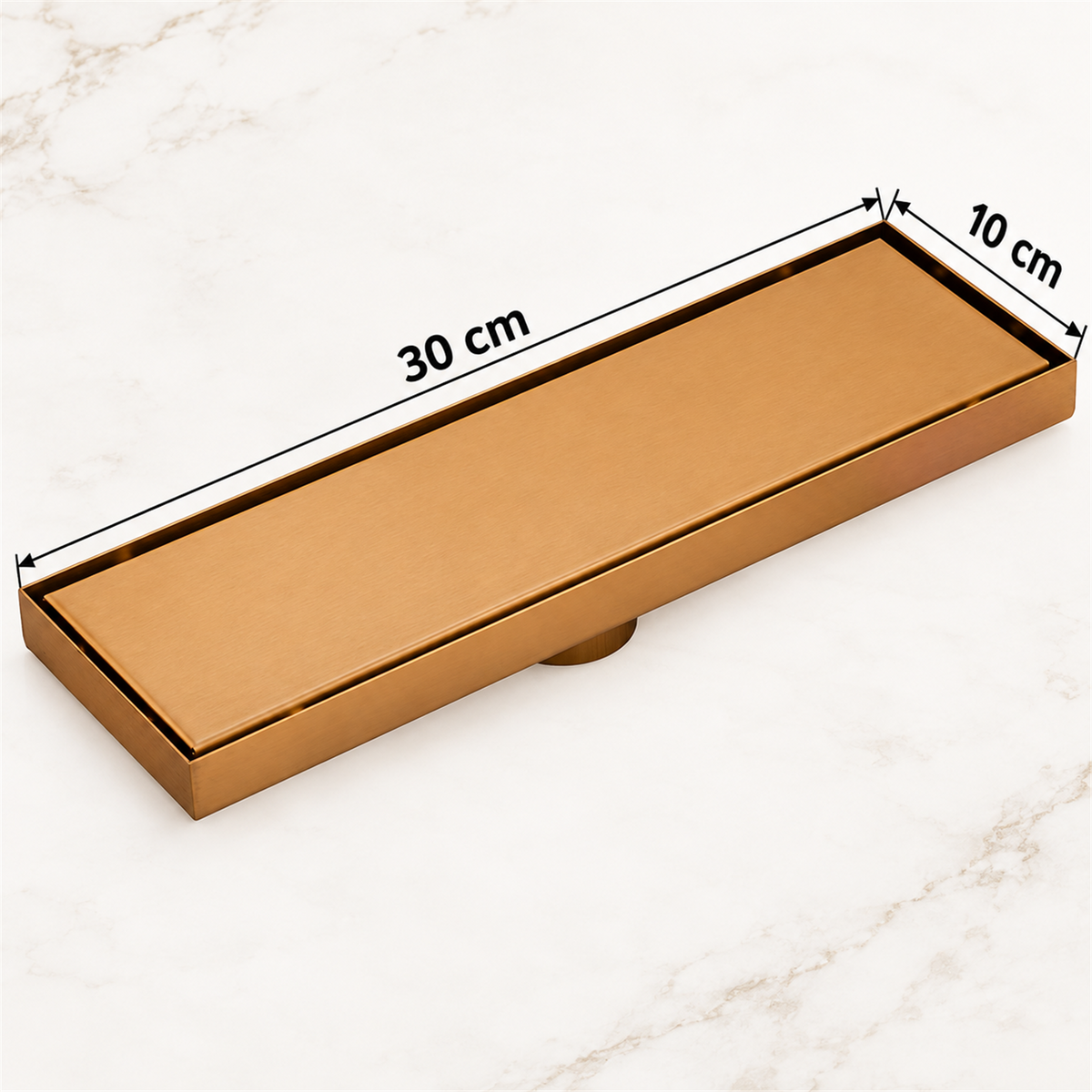 Rejilla Invisible Dorada De 30 × 10 cm - Medidas del producto