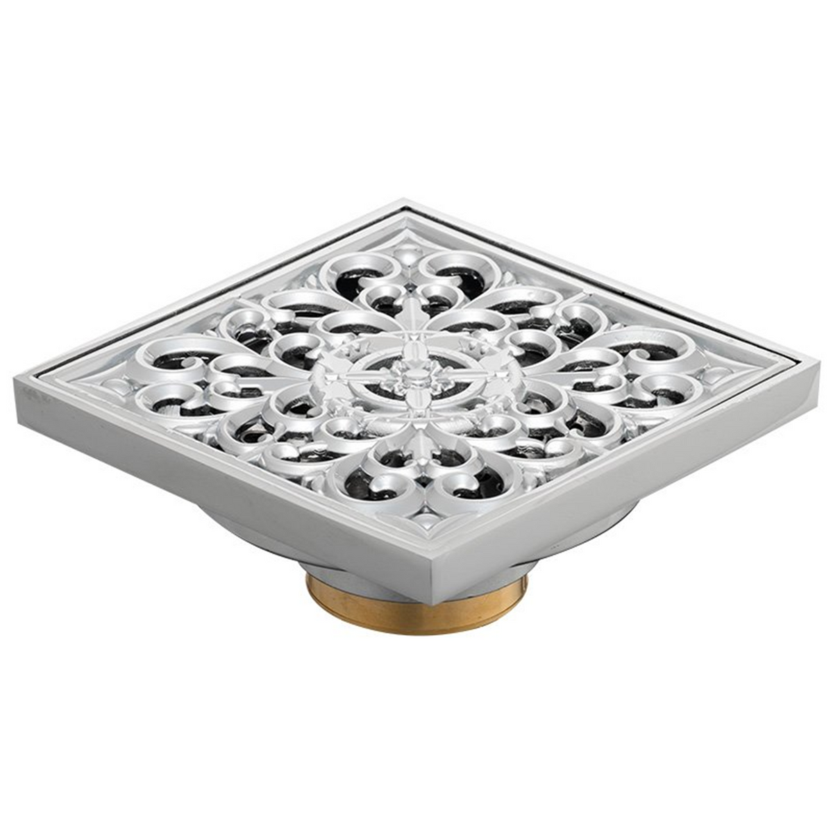 Rejilla De Piso Trinity Cromada De 10 cm - Foto oficial del producto