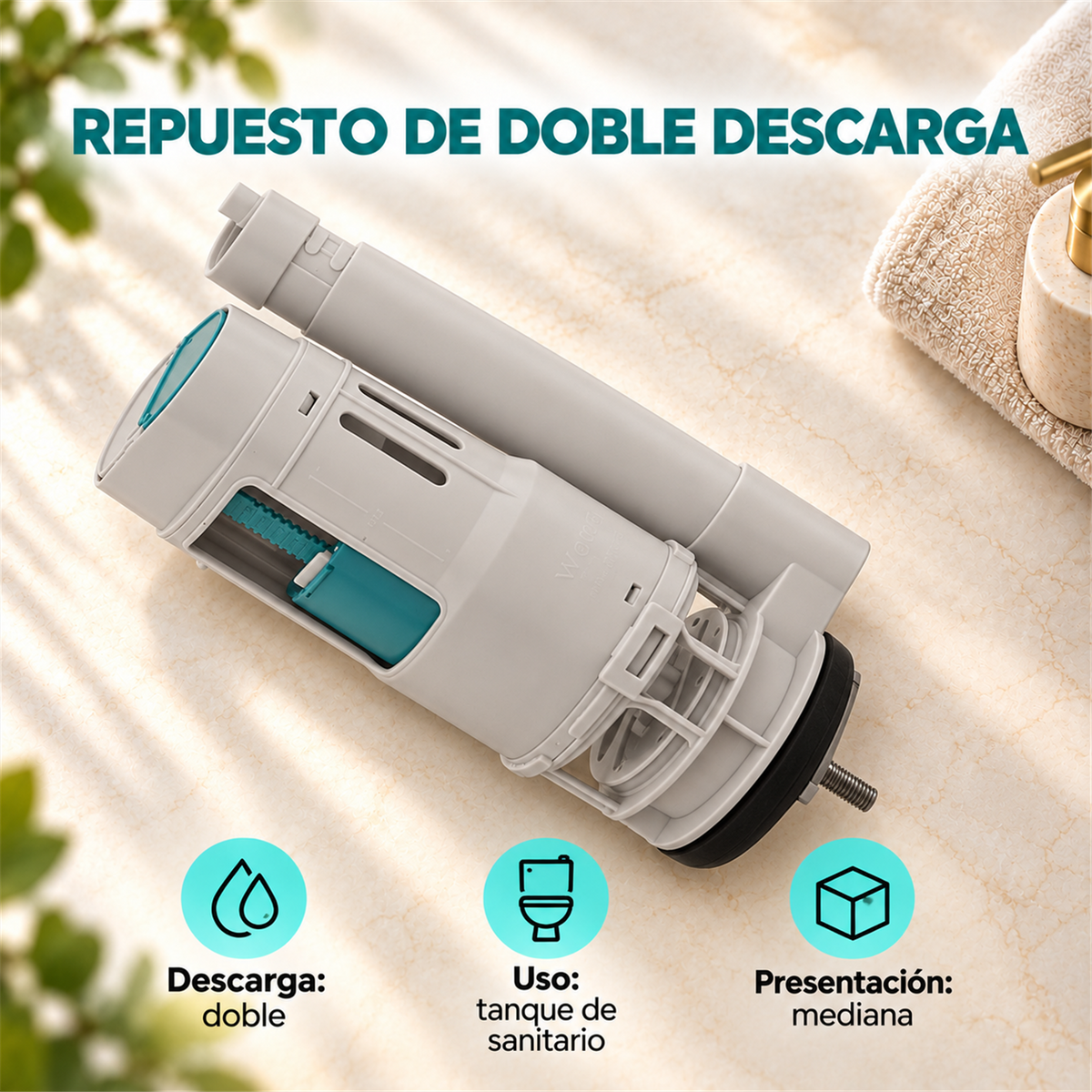 Válvula De Salida De Doble Descarga Mediana - Características del producto