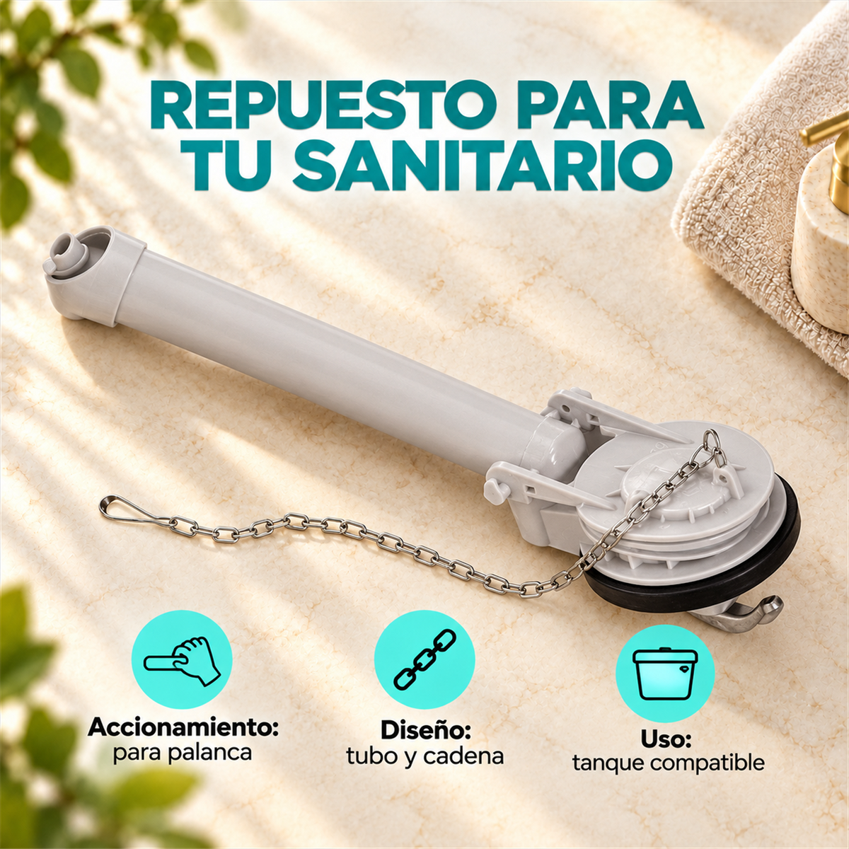 Válvula De Salida Para Sanitario De Palanca - Características del producto