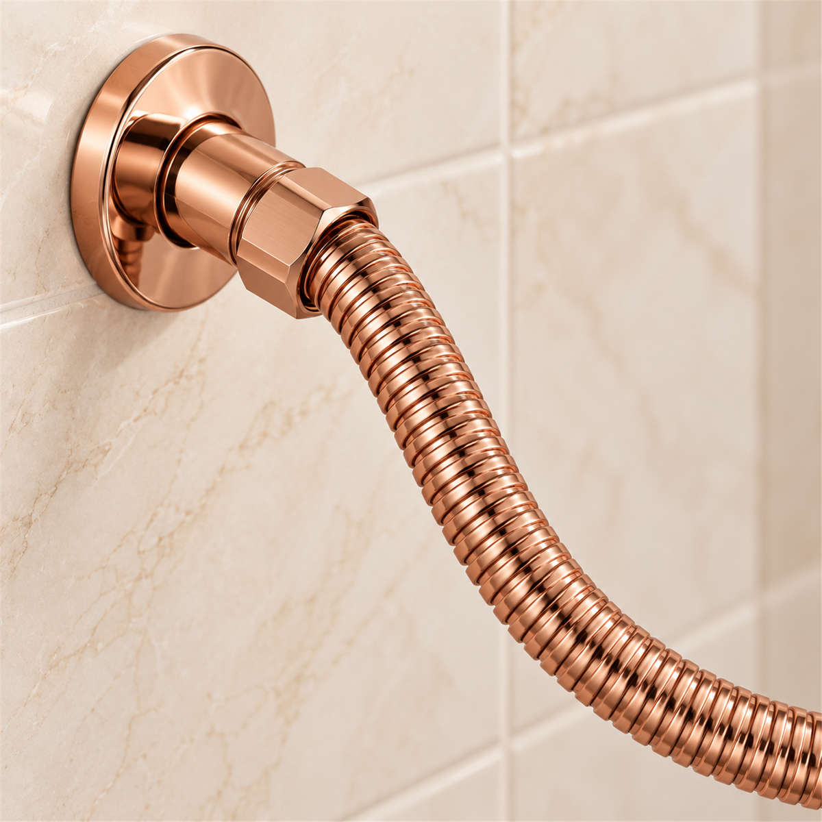 Manguera Para Teleducha De 150 cm Oro Rosa - Vista cercana del producto
