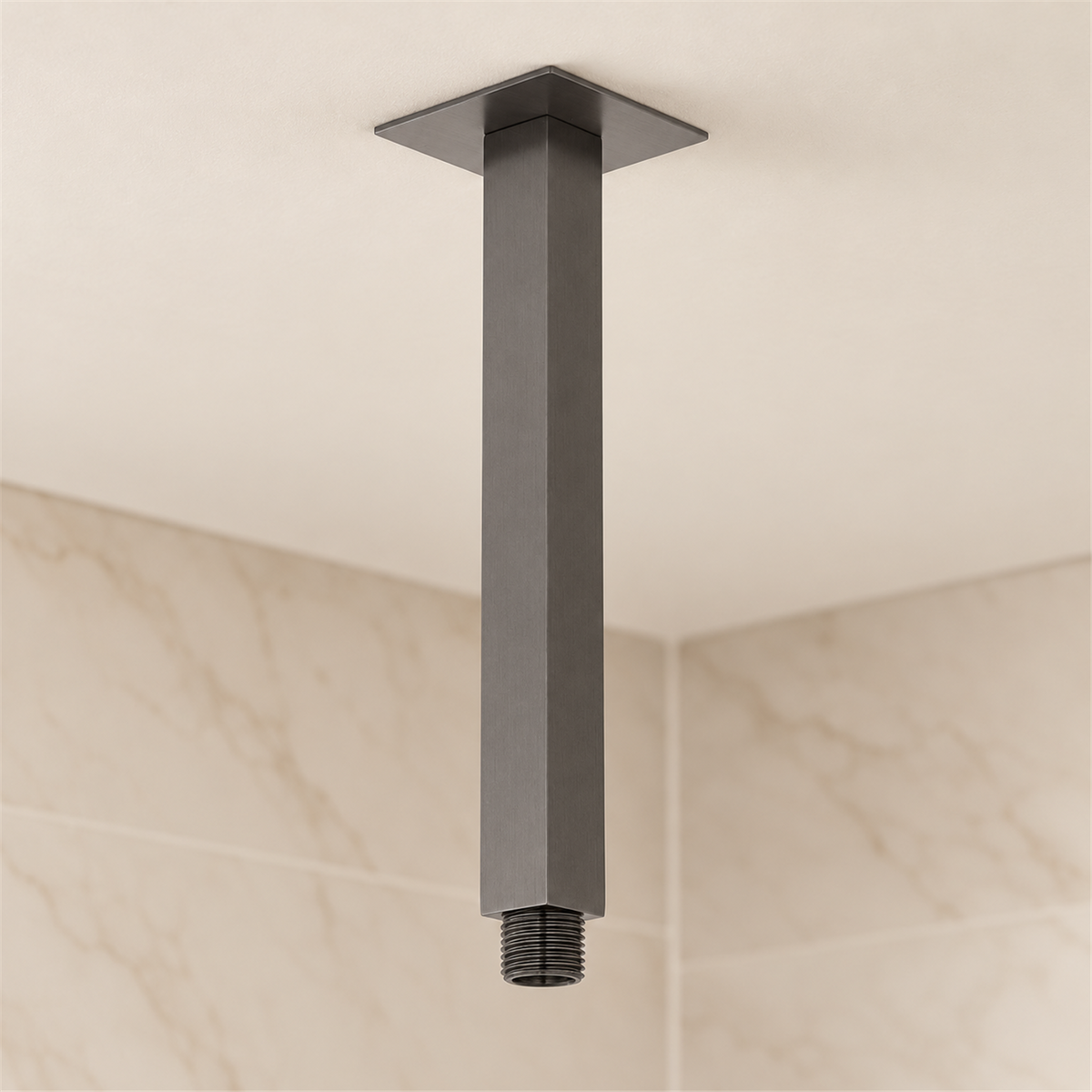 Tubo Cuadrado De Techo Para Ducha Gris Gun Gray - Vista cercana del producto