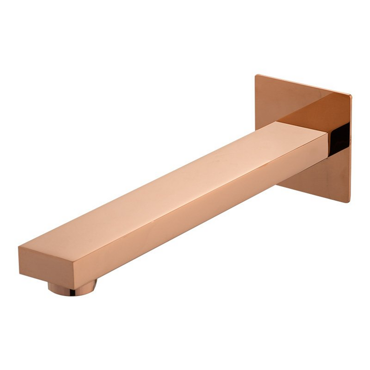 Pico De Pared Cuadrado Para Lavamanos O Tina Oro Rosa - Foto oficial del producto