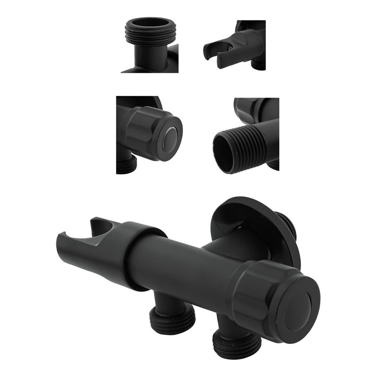 Registro Desviador Con Soporte Negro En Acero Inoxidable SUS304 - Vista adicional del producto