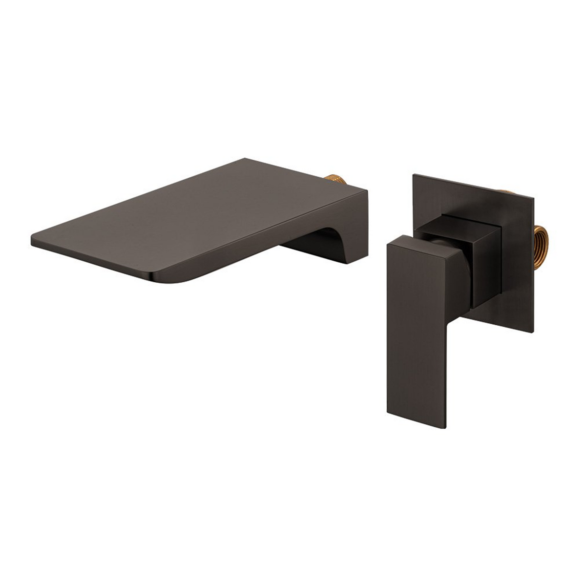 Grifería Monocontrol De Pared Para Lavamanos Cascade Gris Cepillada - Foto oficial del producto