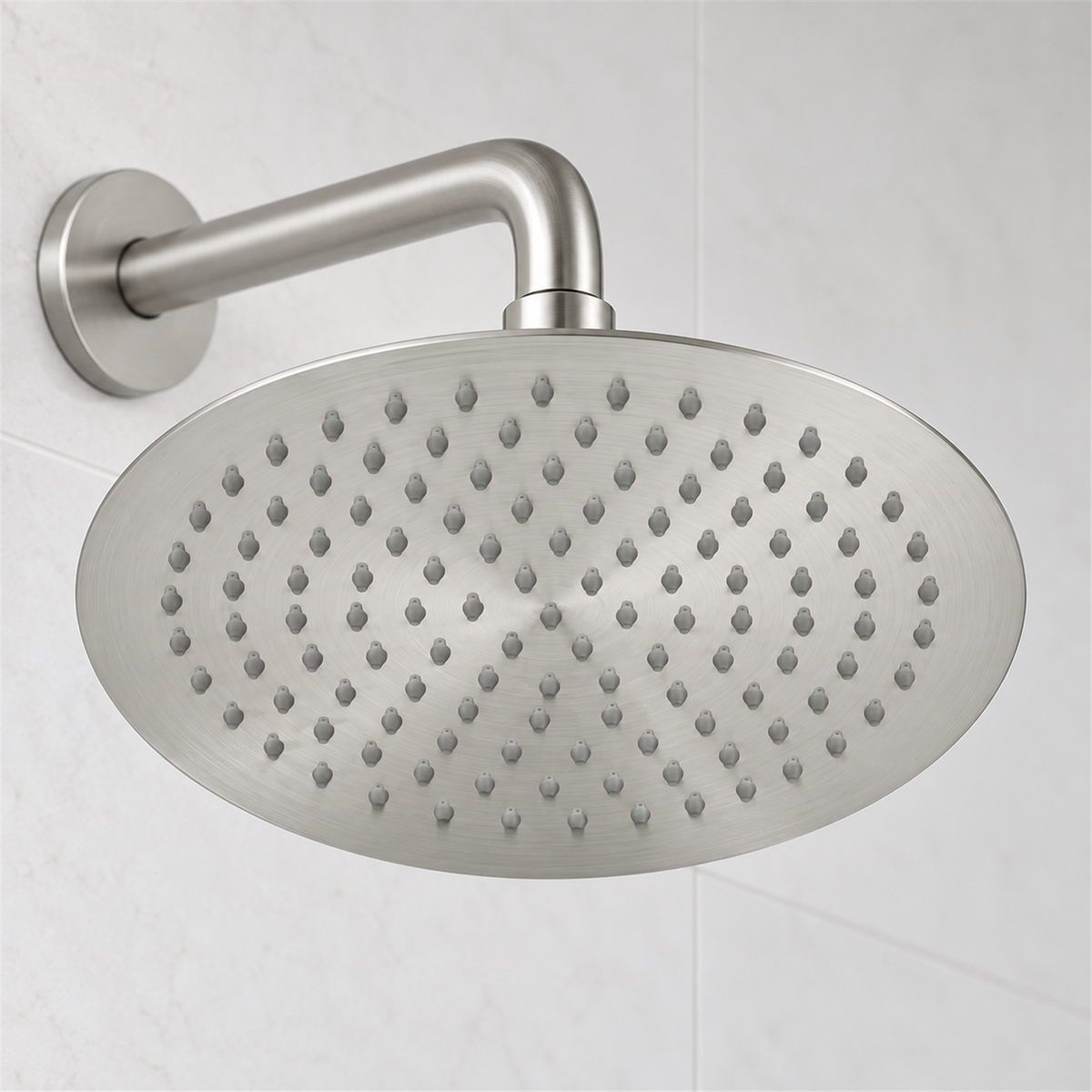Regadera Redonda Satinada En Acero Inoxidable 304 10 Pulgadas - Vista cercana del producto