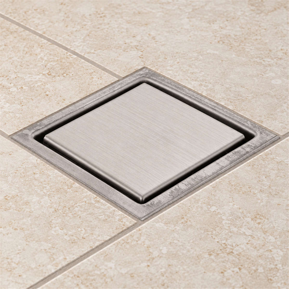 Rejilla De Piso Cuadrada Para Revestimiento 10 cm - Vista cercana del producto