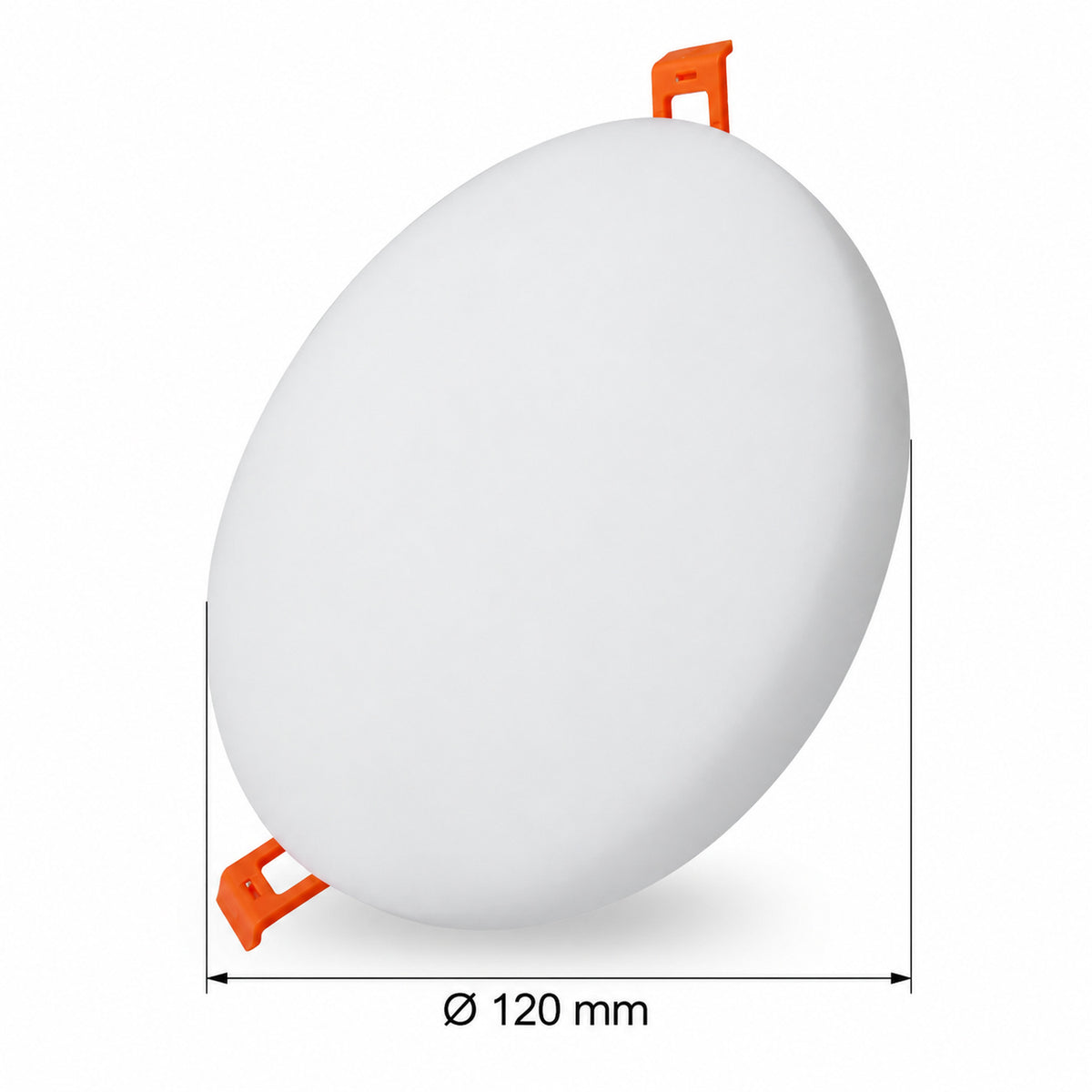 Panel LED Redondo Sin Marco 18 W De Empotrar De 12 cm — dimensiones del producto
