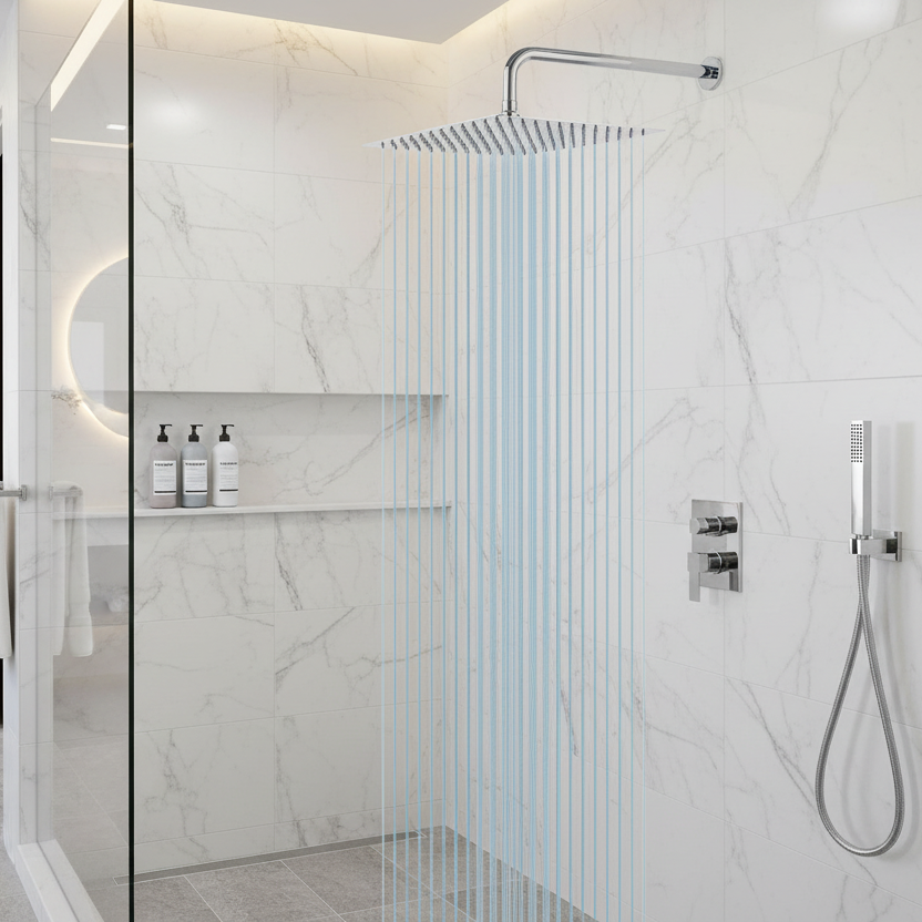 Regadera de lujo en baño spa