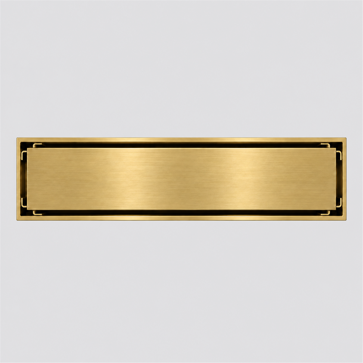 Rejilla invisible Oro cepillado vista superior