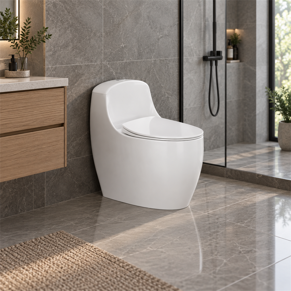 Sanitario Portobello blanco instalado