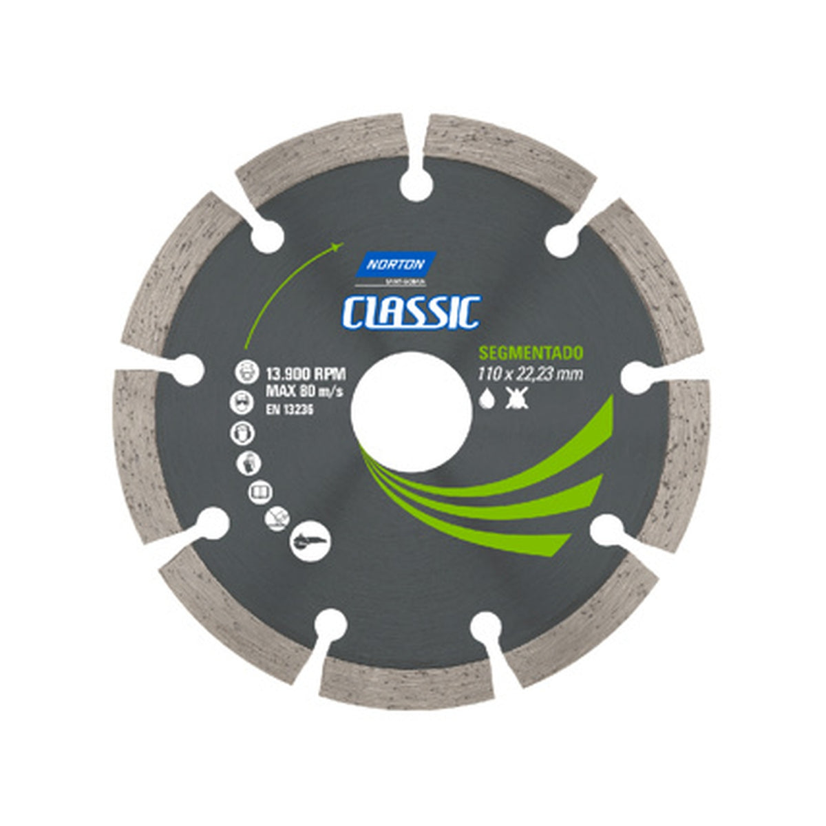 Disco Diamantado Classic Segmentado De 110 Mm — vista del producto