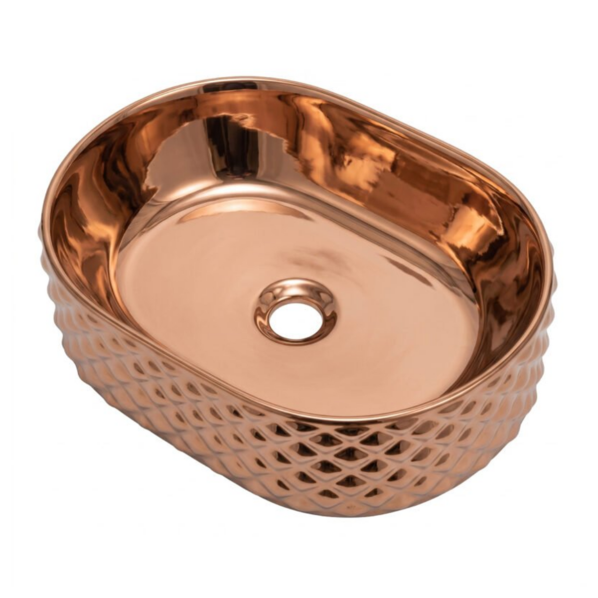 Lavamanos Crystal Rose Gold Brillante 46 × 34 cm: fotografía oficial del producto.