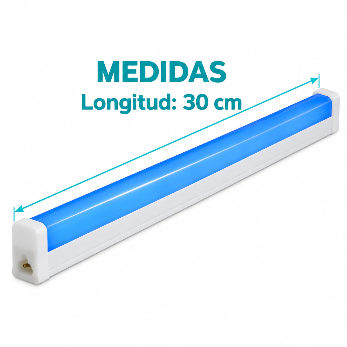 Lámpara LED T5 5 W Luz Azul De 30 cm — dimensiones del producto
