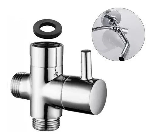 Practico Desviador De Bronce Tipo Registro Ducha Metalico (7602858033318)