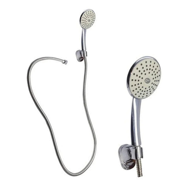 Teleducha Redonda Con Manguera Y Soporte En Abs Industrial