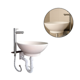 Combo Lavamanos Con Grifería Y Platina (no Requiere Mueble)