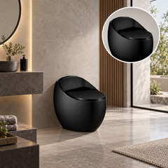 Sanitario One Piece Negro Mate Huevo 70 x 37,5 x 65 cm