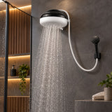 Ducha Premium Zent negra instalada y funcionando