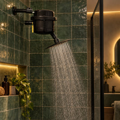 Ducha Victory Dirigible Negra Slim 110V