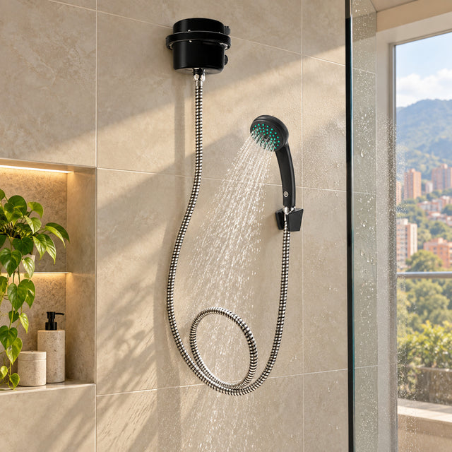 Vista ambientada de Ducha Eléctrica Victory Salón De Belleza Negra 110V