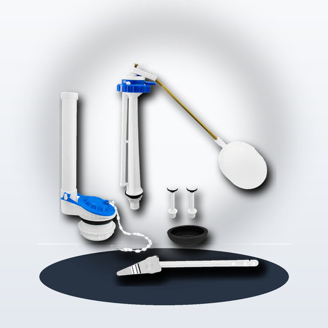 Kit sanitario de 10 pulgadas con palanca cromada en vista de producto
