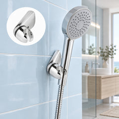 Soporte ajustable para teleducha en ABS cromado