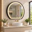 Espejo Aura Boccherini FDXY-01B ambientado en baño moderno