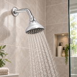 S21K: regadera ambientada en baño realista con agua natural