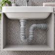 Sifón Flexible Sencillo Nacional Gris En PVC - imagen 1