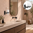 Portavaso negro instalado en un baño contemporáneo