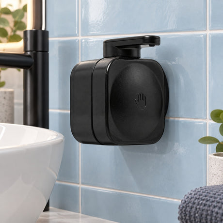 Dispensador De Jabón Líquido Con Ventosa Negro 440 Ml