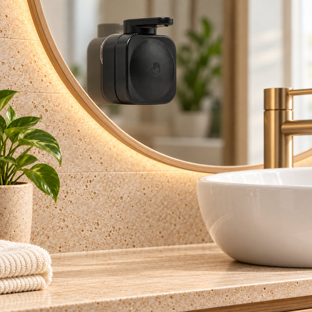 Dispensador De Jabón Líquido Con Ventosa Negro 440 Ml - imagen 1