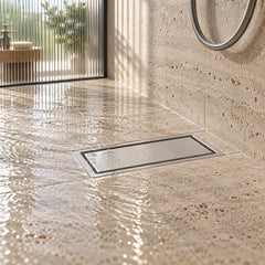 Rejilla De Piso Invisible En Acero Inoxidable 20 X 10 Cm