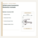 Alcance, altura y despeje de la grifería para lavamanos
