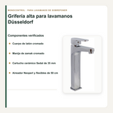 Cuerpo, cartucho, aireador y flexibles de la grifería alta
