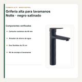 Cartucho, flexibles y kit de anclaje incluidos con la grifería