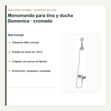 Teleducha, flexible y accesorios incluidos con el monomando