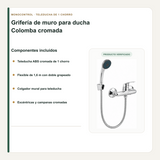 Teleducha, flexible, colgador y accesorios incluidos