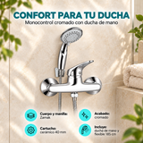 Características del monocontrol para ducha Domenica cromado