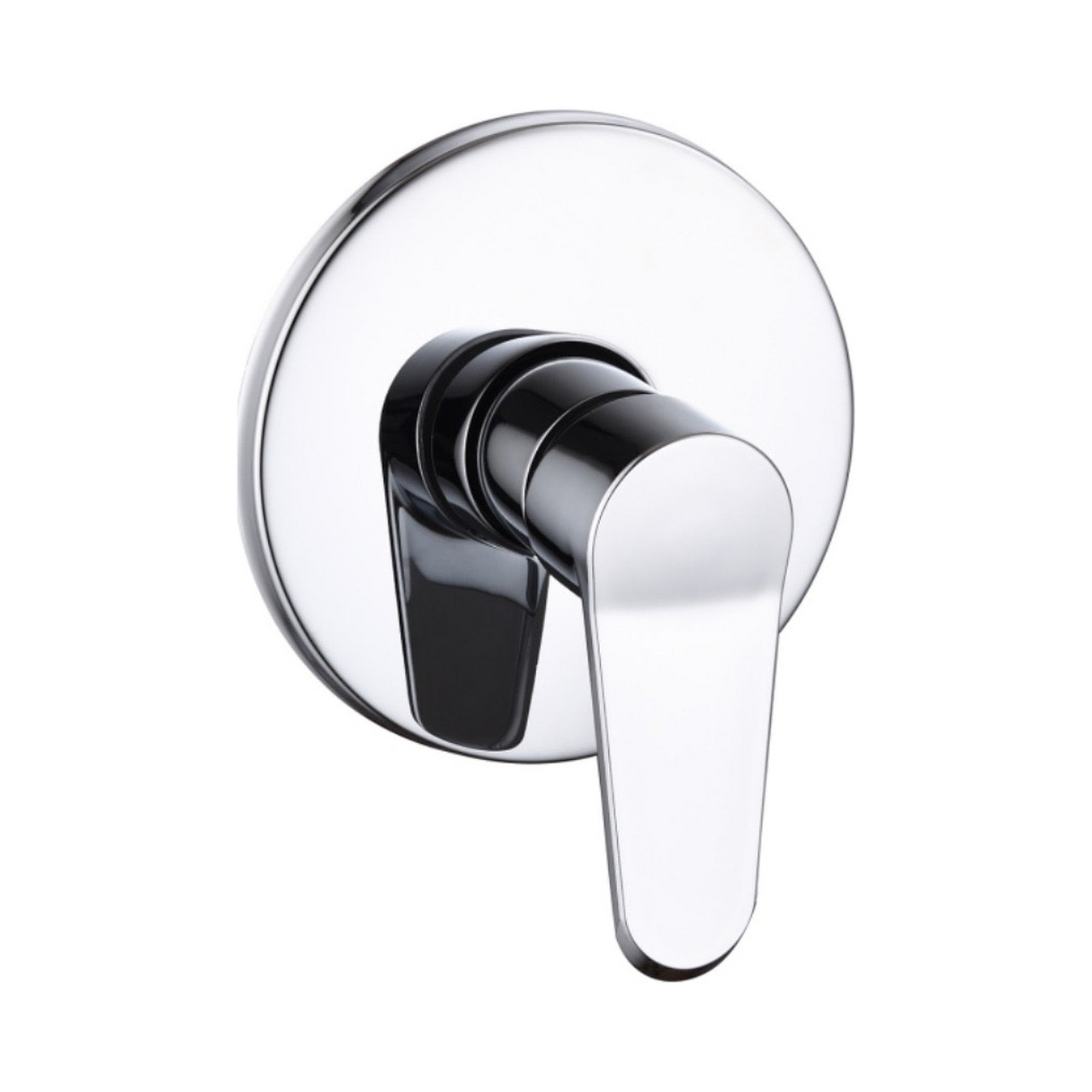 Monomando para Ducha Empotrado Paris Cromado completo sobre fondo blanco profesional